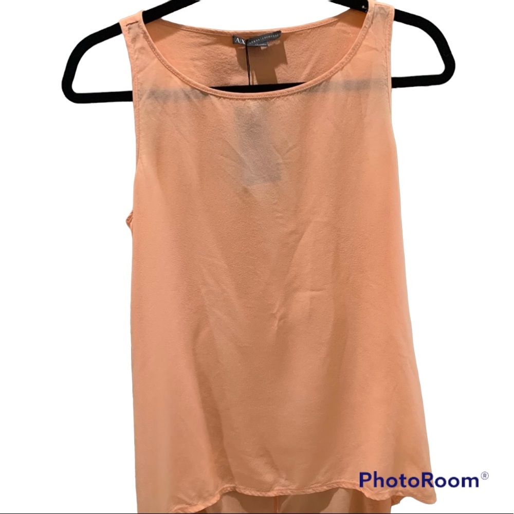 Armani Exchange hi-lo sleeveless blouse
